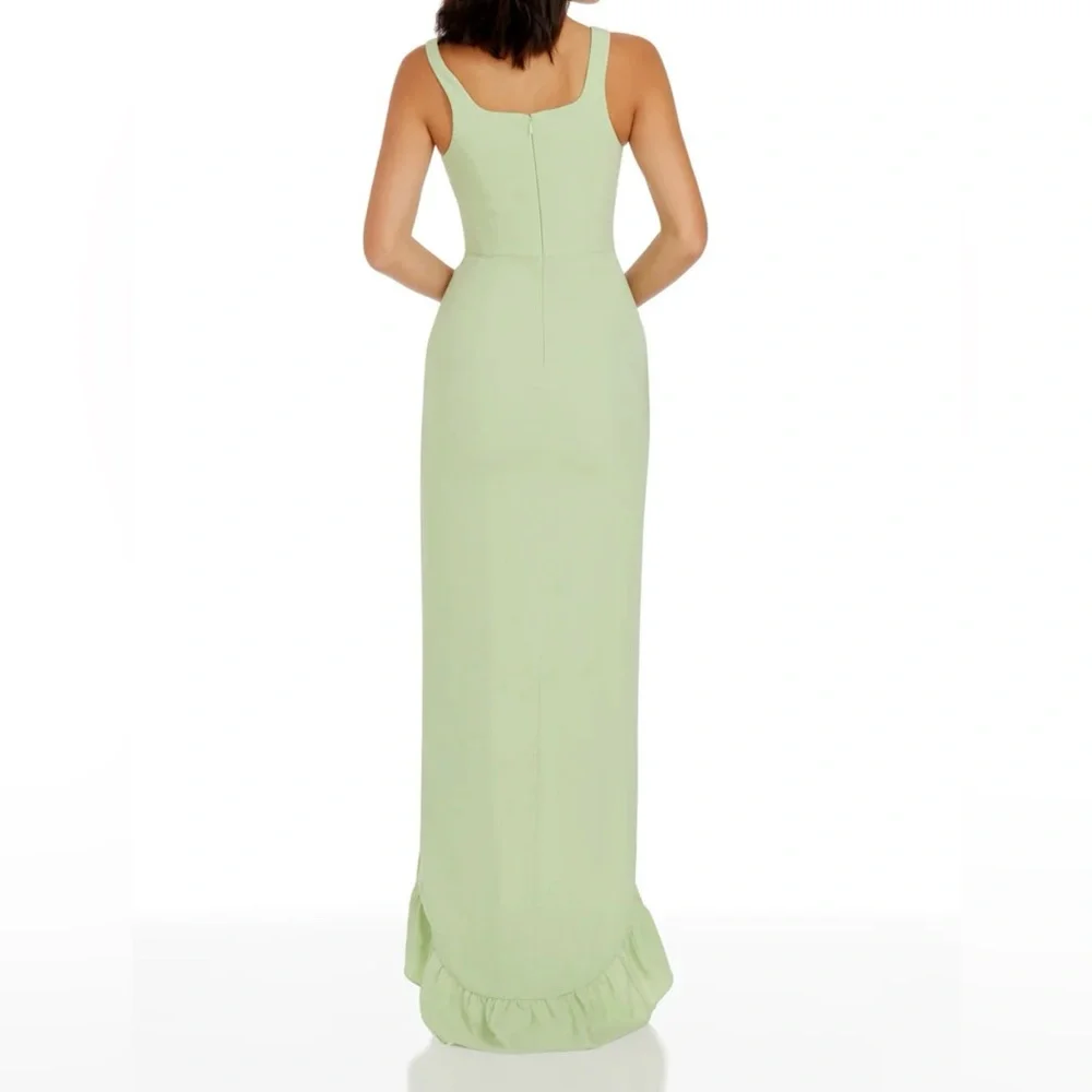 🆕 🌿Dress the Population XXL Mint Green Asymmetrical Maxi Wedding Evening Gown🌿 - Picture 3 of 14